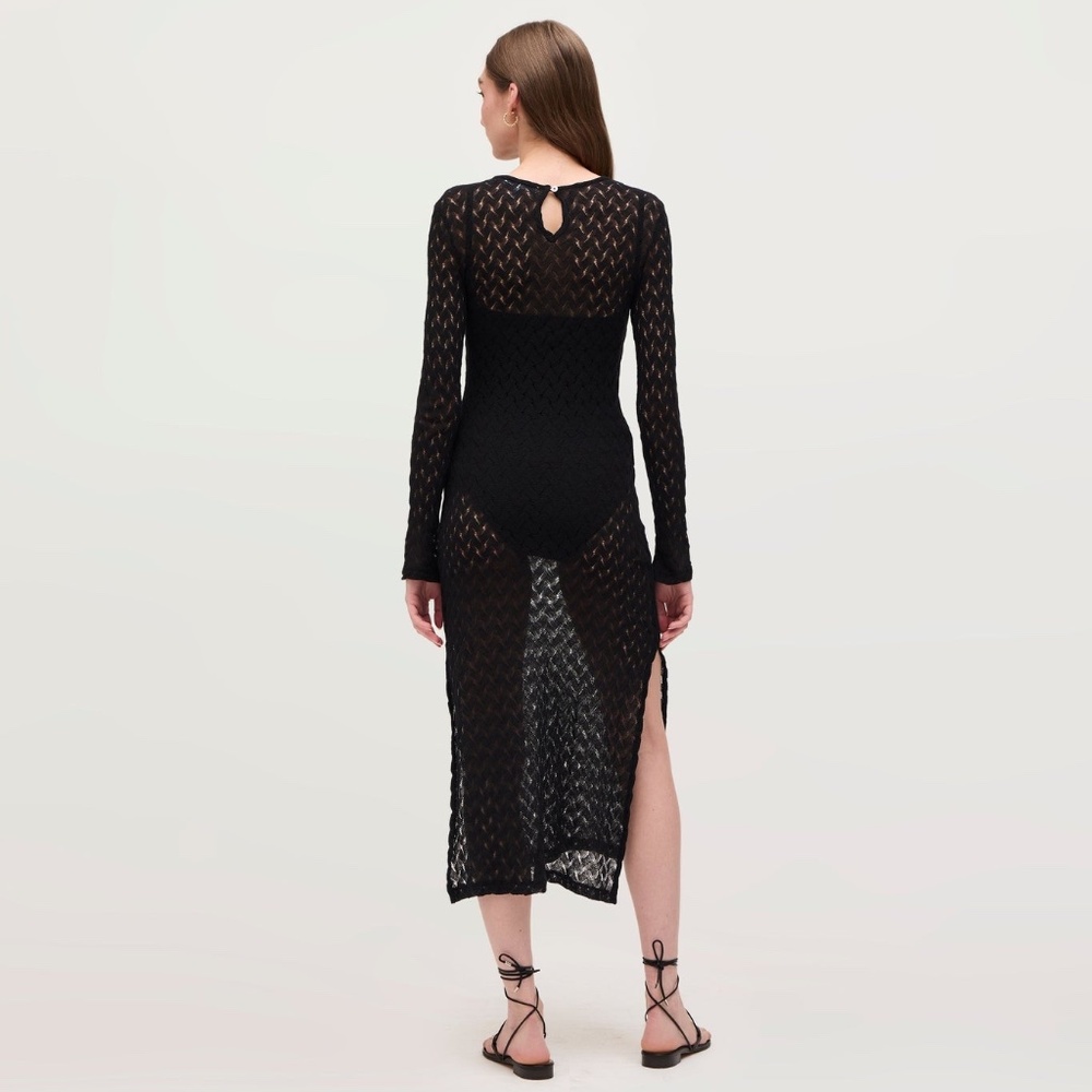 Hill House Home Enzo Dress Black Raschel Knit Coverup NWT - Picture 5 of 9